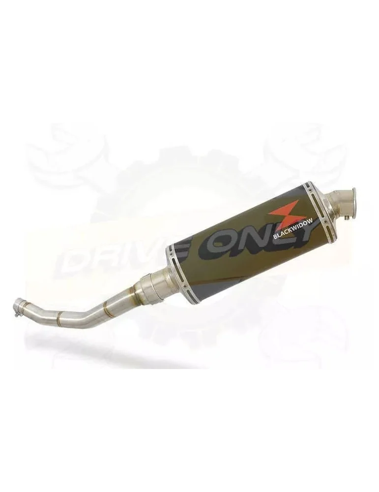 WR 125 R/X 2009/2016 Link Pipe and 300mm Oval Black Painted Stainless Steel Silencer