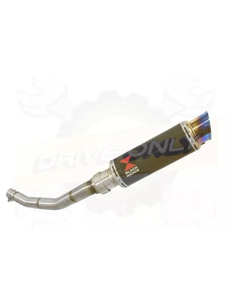 WR 125 R/X 2009/2016 Link Pipe and 230mm Round GP Style Carbon Fibre Silencer + Stainless Blue Tip
