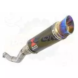 WR 125 R/X 2009/2016 Link Pipe and 230mm Round GP Style Carbon Fibre Silencer + Stainless Blue Tip