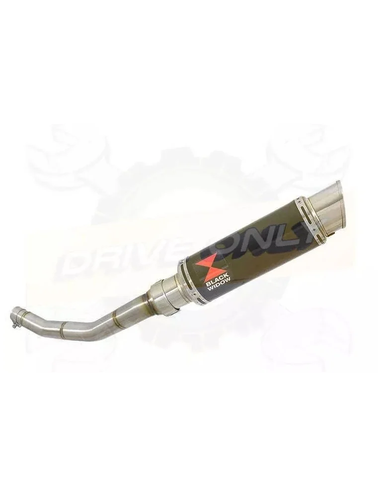 WR 125 R/X 2009/2016 Link Pipe and 230mm Round GP Style Black Painted Stainless Steel Silencer