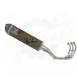 XSR 900 2016 2017 High Level De-cat Exhaust System with 400mm Oval Carbon Fibre Silencer + Carbon Fibre Tip