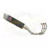 XSR 900 2016 2017 High Level De-cat Exhaust System with 360mm Round GP Style Black Painted Stainless Steel Silencer