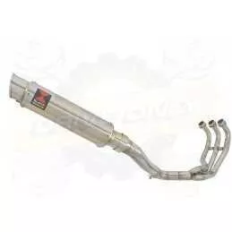XSR 900 2016 2017 High Level De-cat Exhaust System with 350mm Round GP Style Stainless Steel Silencer