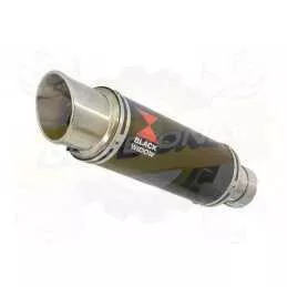 R6 2006-2016 silencieux kit & Silencieux Rond GP Style Noir en Inox 230mm