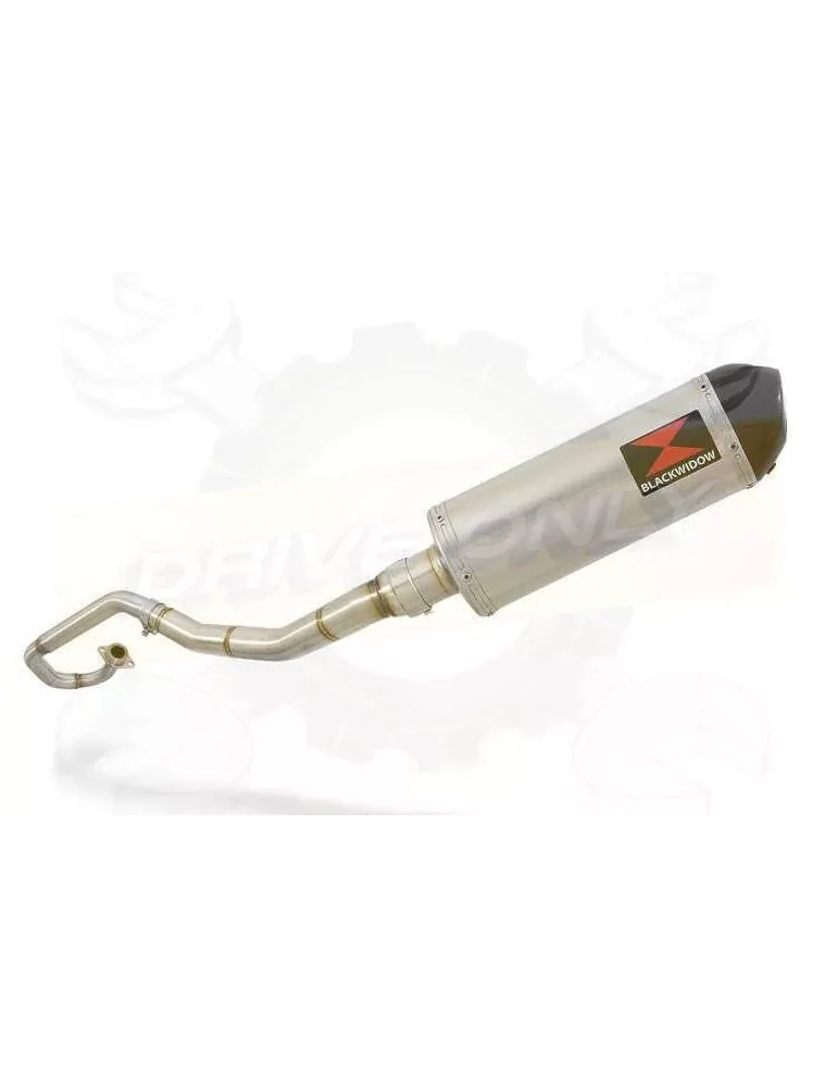 WR 125 R/X 2009/2016 De-cat exhaust system with 300mm oval stainless steel silencer + carbon tip