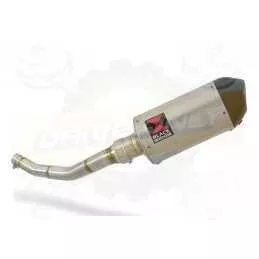 WR 125 R/X 2009/2016 Link Pipe and 200mm Oval Stainless Steel Silencer + Carbon Fibre Tip