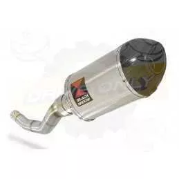 WR 125 R/X 2009/2016 Link Pipe and 200mm Oval Stainless Steel Silencer + Carbon Fibre Tip