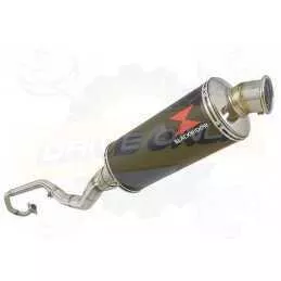 WR 125 R/X 2009/2016 De-cat exhaust system with 300mm Round Painted Black Stainless Steel Silencer