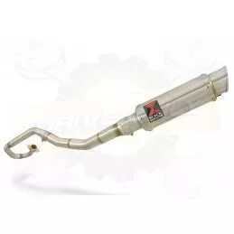 WR 125 R/X 2009/2016 De-cat exhaust system with 230mm Round GP Style Stainless Steel Silencer