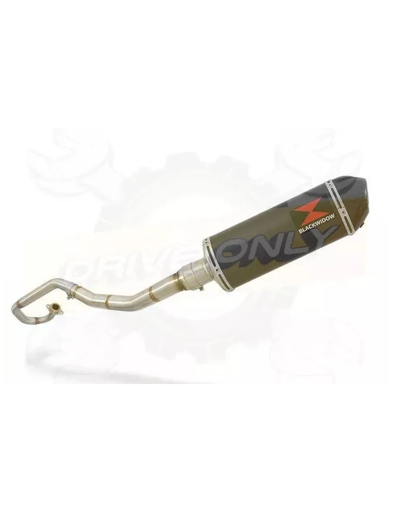 WR 125 R/X 2009/2016 De-cat exhaust system with 300mm oval carbon fibre silencer + carbon tip