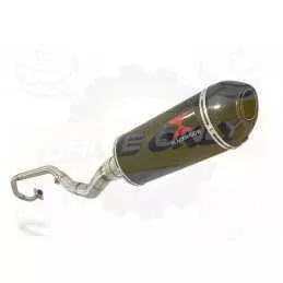 WR 125 R/X 2009/2016 De-cat exhaust system with 300mm oval carbon fibre silencer + carbon tip