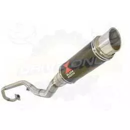 WR 125 R/X 2009/2016 De-cat exhaust system with 230mm Round GP Style Carbon Silencer + Titanium Ends