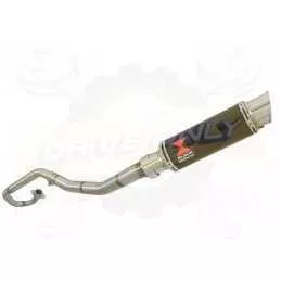 WR 125 R/X 2009/2016 De-cat Exhaust System with 230mm Round GP Style Painted Black Stainless Steel Silencer