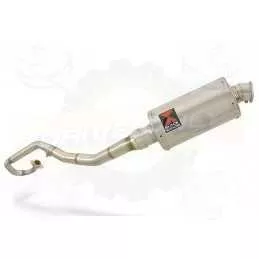 WR 125 R/X 2009/2016 De-cat exhaust system with 230mm oval stainless steel silencer