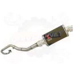 WR 125 R/X 2009/2016 De-cat Exhaust System with 230mm Oval Painted Black Stainless Steel Silencer