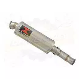 KLE 650 VERSYS 2007-2014 Low Level Exhaust Link Pipe and 300mm Round Stainless Steel Silencer