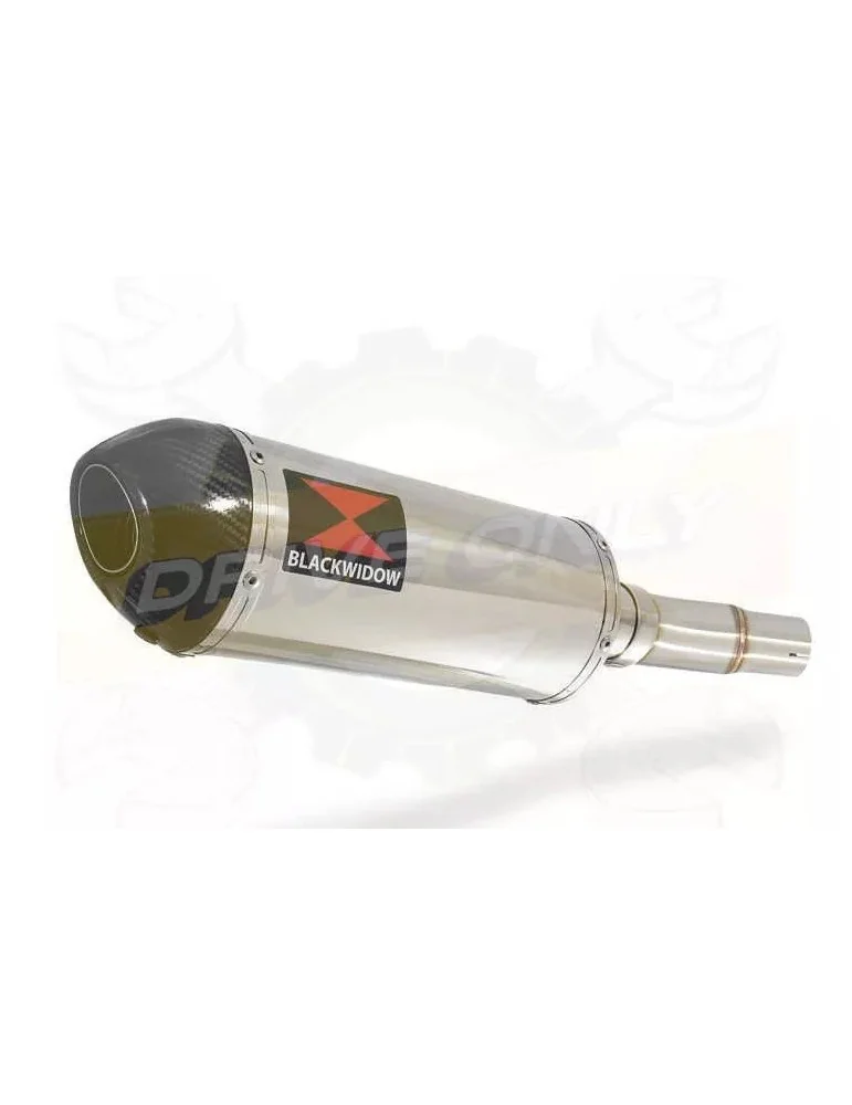 KLE 650 VERSYS 2007-2014 Low Level exhaust link pipe and 300mm oval stainless steel silencer + carbon tip