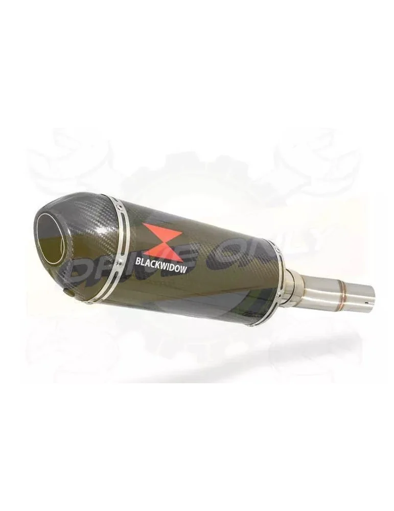 KLE 650 VERSYS 2007-2014 Low Level exhaust link pipe and 300mm oval carbon fibre silencer + carbon tip