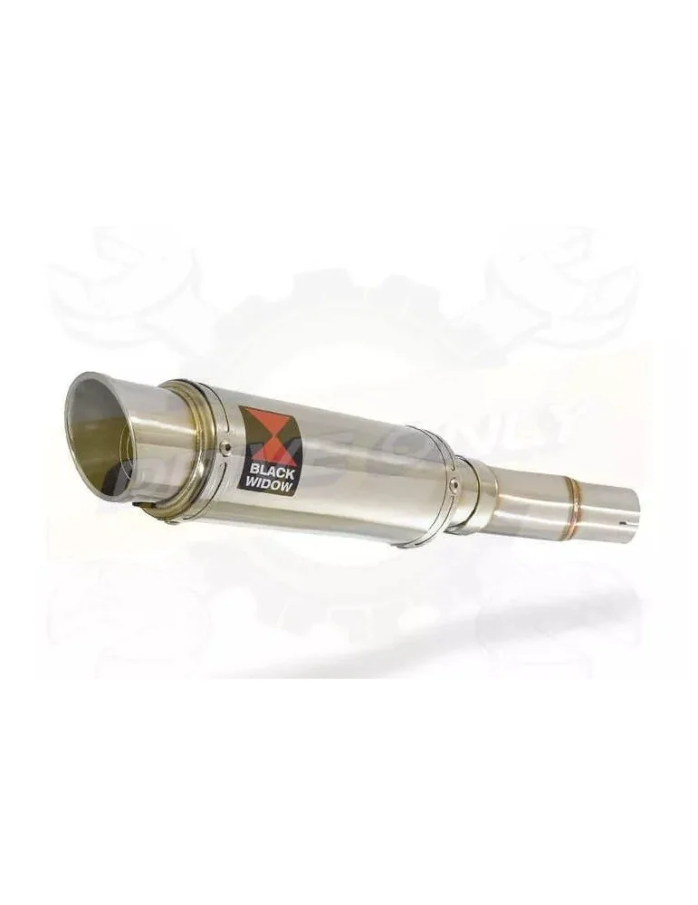 KLE 650 VERSYS 2007-2014 Low Level Exhaust Link Pipe and 230mm Round GP Style Stainless Steel Silencer
