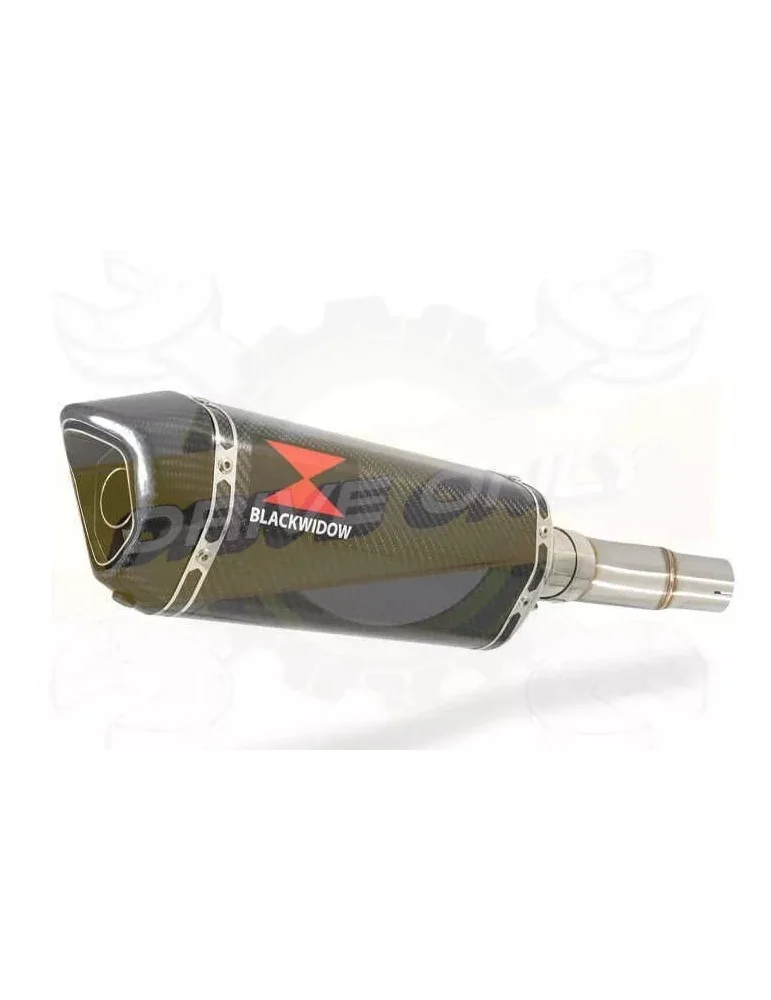KLE 650 VERSYS 2007-2014 Low Level exhaust link pipe and 300mm Hexagonal carbon fibre silencer