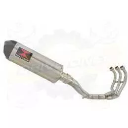 XSR 900 2016 2017 High Level De-cat Exhaust System with 300mm Oval Stainless Steel Silencer + Carbon Fibre Tip