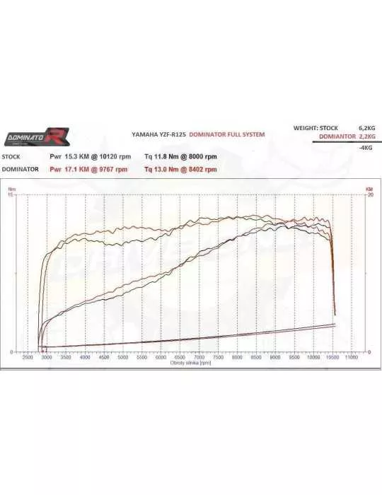 Ligne sport Dominator : YZF R 125 2007 - 2016