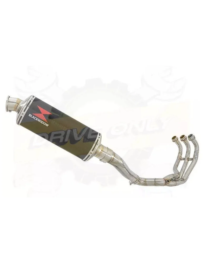 XSR 900 2016 2017 High Level De-cat Exhaust System with 300mm Oval Carbon Fibre Silencer