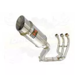 XSR 900 2016 2017 High Level De-cat Exhaust System with 200mm Round Stainless Steel Silencer