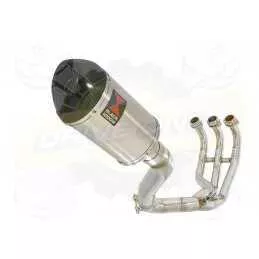 XSR 900 2016 2017 High Level De-cat Exhaust System with 200mm Oval Stainless Steel Silencer + Carbon Fibre Tip