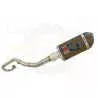 WR 125 R/X 2009/2016 De-cat Exhaust System with 200mm Oval Black Painted Stainless Steel Silencer + Carbon Fibre Tip