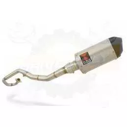 WR 125 R/X 2009/2016 De-cat Exhaust System with 200mm Oval Stainless Steel silencer + Carbon Tip