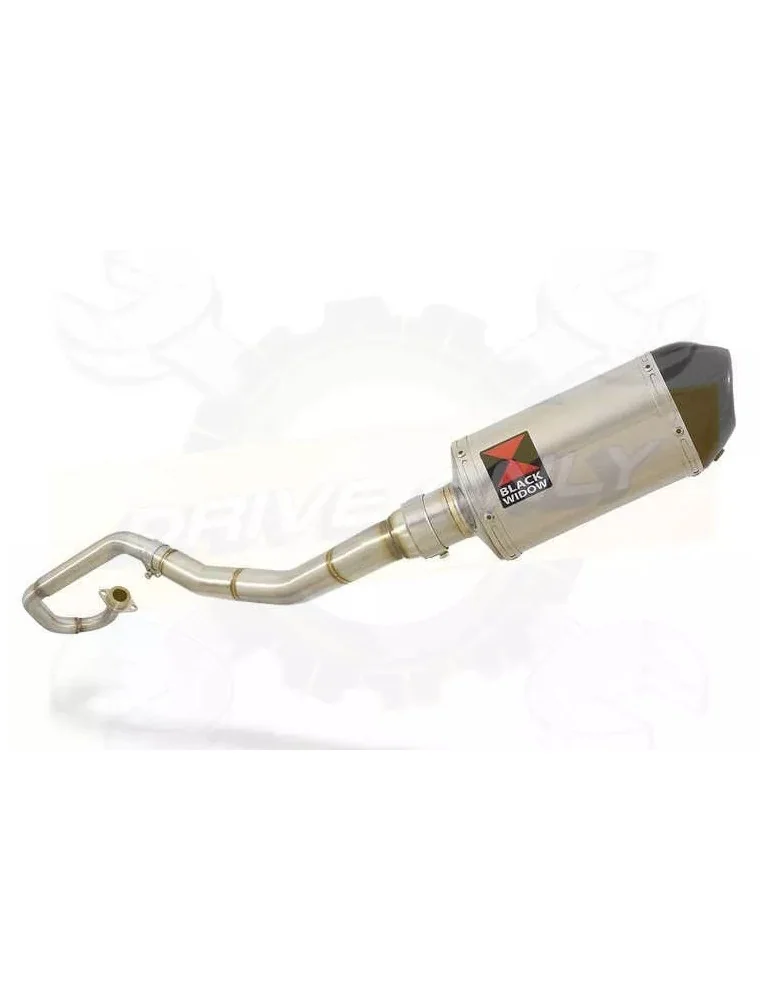WR 125 R/X 2009/2016 De-cat Exhaust System with 200mm Oval Stainless Steel silencer + Carbon Tip