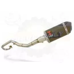 WR 125 R/X 2009/2016 De-cat exhaust system with 200mm Oval Carbon Fibre Silencer + Carbon Tip