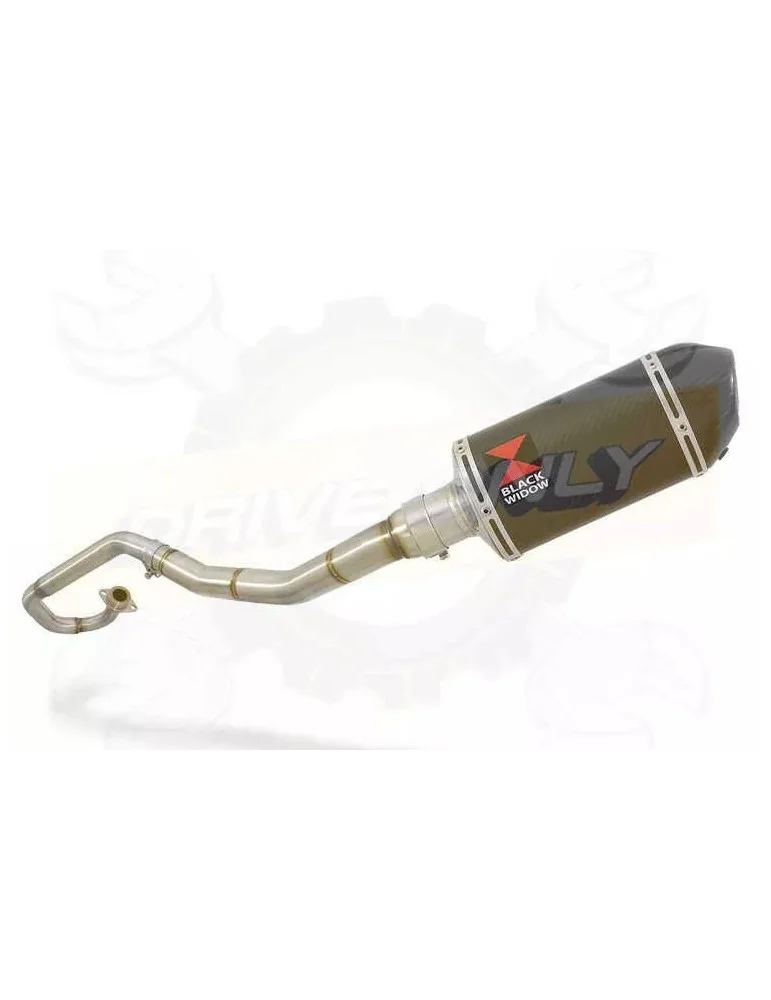 WR 125 R/X 2009/2016 De-cat exhaust system with 200mm Oval Carbon Fibre Silencer + Carbon Tip