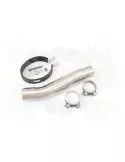 GSXR 600 K8 K9 L0 08 09 10 tube de raccord & Ovale Silencieux En Inox + En Carbone Kit 400mm