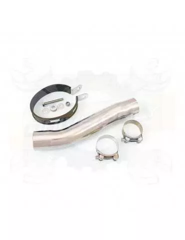 GSXR 600 K8 K9 L0 08 09 10 tube de raccord & Ovale Silencieux En Inox + En Carbone Kit 400mm