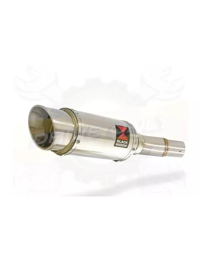 KLE 650 VERSYS 2007-2014 Low Level exhaust link pipe and 200mm round stainless steel silencer