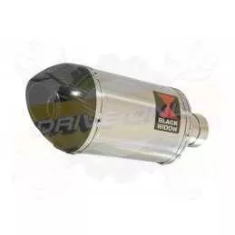 KLE 650 VERSYS 2007-2014 Low Level exhaust link pipe and 200mm oval stainless steel silencer + carbon tip