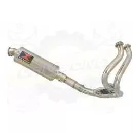 KLE 650 VERSYS 2007-2014 Low Level De Cat Exhaust System + 300mm Round Stainless Steel Silencer
