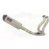 KLE 650 VERSYS 2007-2014 Low Level De Cat Exhaust System + 300mm Oval Stainless Steel Silencer + Carbon Fibre Tip