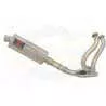 KLE 650 VERSYS 2007-2014 Low Level De Cat Exhaust System + 300mm Oval Stainless Steel Silencer