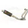 KLE 650 VERSYS 2007-2014 Low Level De Cat Exhaust System + 300mm Round Black Stainless Steel Silencer