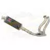 KLE 650 VERSYS 2007-2014 Low Level De Cat Exhaust System + 300mm Oval Carbon Fibre Silencer