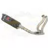 KLE 650 VERSYS 2007-2014 Low Level De Cat Exhaust System + 300mm Hexagonal Carbon Fire Silencer + Carbon Fibre Tip