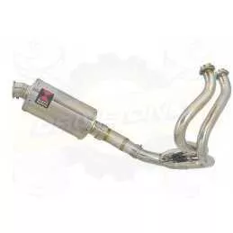 KLE 650 VERSYS 2007-2014 Low Level De Cat Exhaust System + 230mm Oval Stainless Steel Silencer