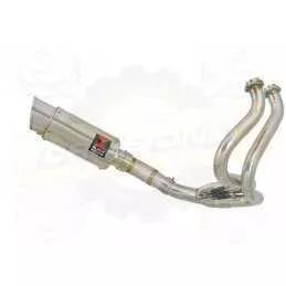 KLE 650 VERSYS 2007-2014 Low Level De Cat Exhaust System + 200mm Round Stainless Steel Silencer