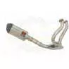 KLE 650 VERSYS 2007-2014 Low Level De Cat Exhaust System + 200mm Oval Stainless Steel Silencer + Carbon Fibre Tip