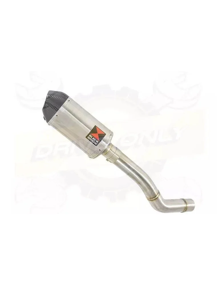 Z800 ZR800A Z800E 13 14 15 16 Tube de raccord et Silencieux Ovale En Inox + Canule En Carbone 200mm