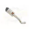 Z800 ZR800A Z800E 13 14 15 16 Tube de raccord et Silencieux Ovale En Inox + Canule En Carbone 200mm