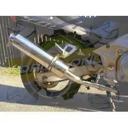 ZZR400 ZZR 400 4-2-1 exhaust silencer kit with 400mm oval stainless steel silencer